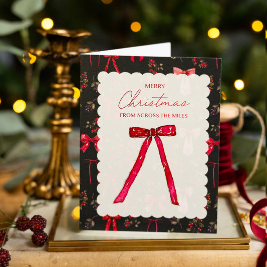 Merry Christmas from across the miles Card (Cello-Free) (available for dispatch from August 2025)