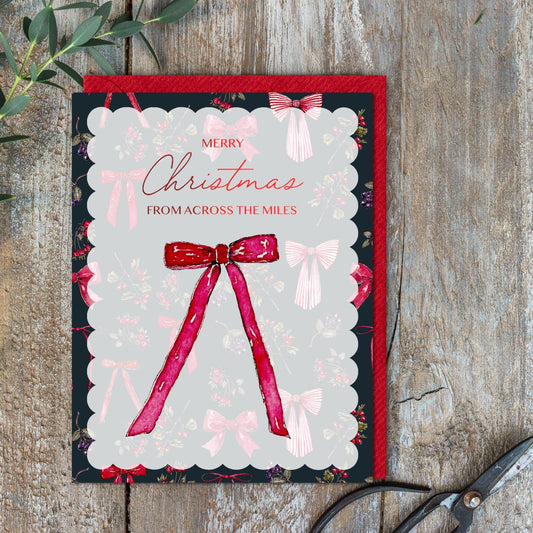 Merry Christmas from across the miles Card (Cello-Free) (available for dispatch from August 2025)