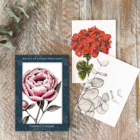 "Blooming Marvellous" Boxed Set of 8 Mixed Notecards