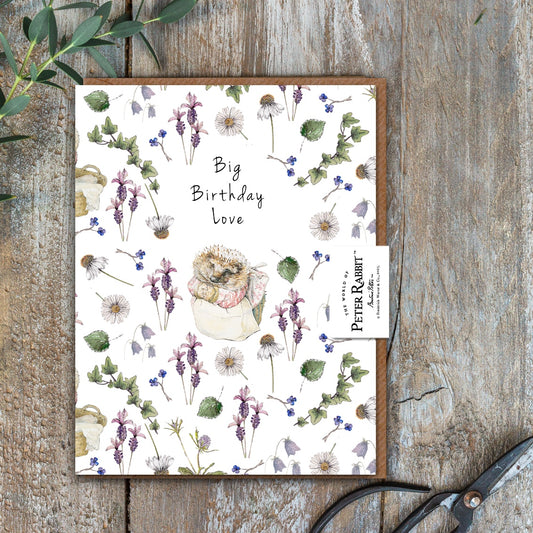 Big Birthday Love (Mrs. Tiggy-Winkle) Card (Cello-Free)
