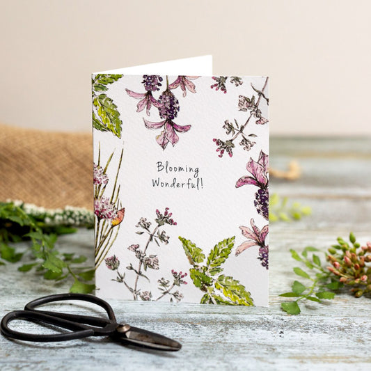 Blooming Wonderful (Garden Herbs Pure) Card (Cello-Free)
