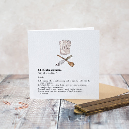 Chef Extraordinaire Card (Cello-Free)
