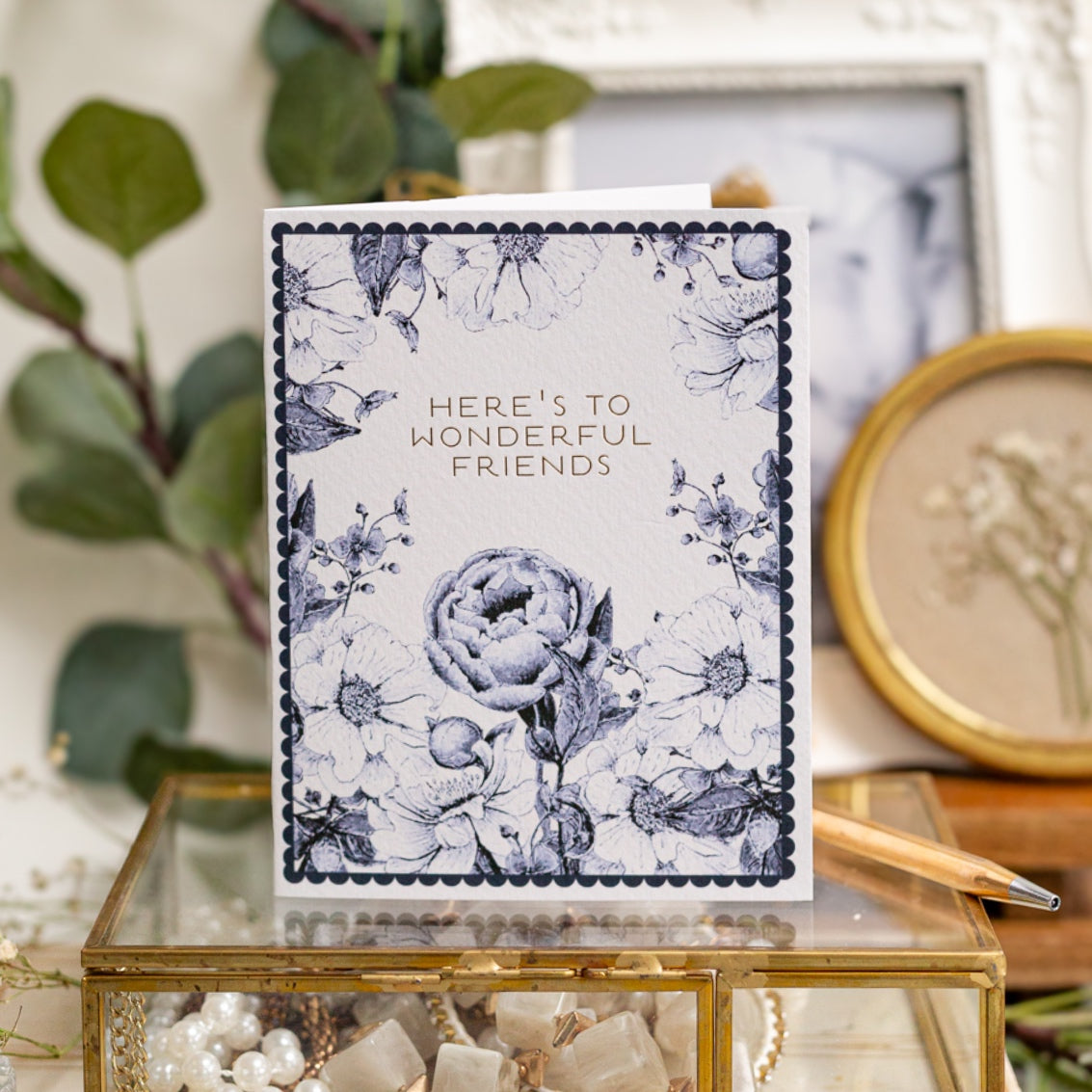 NEW! Here's to Wonderful Friends (Chateau) Card (Cello-Free)
