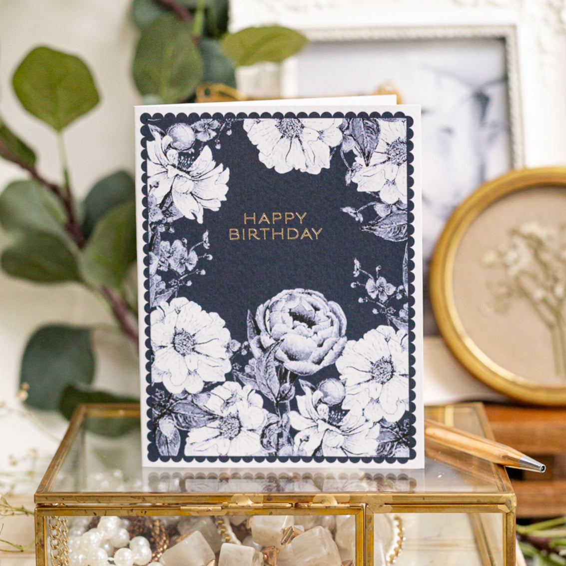 NEW! Happy Birthday (Chateau) Card (Cello-Free)