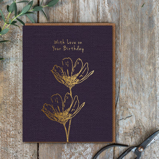 With Love on Your Birthday Card (Cello-Free)