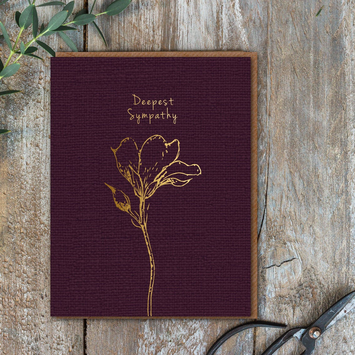 Deepest Sympathy Card (Cello-Free)