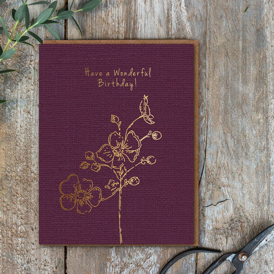 Have a Wonderful Birthday Card (Cello-Free)