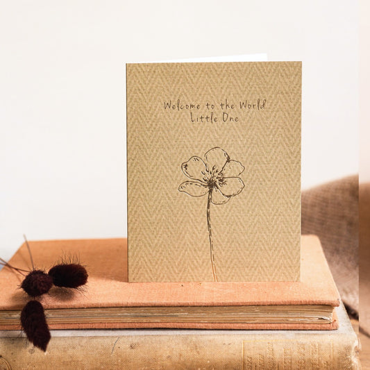 Welcome to the World Little One Card (Cello-Free)