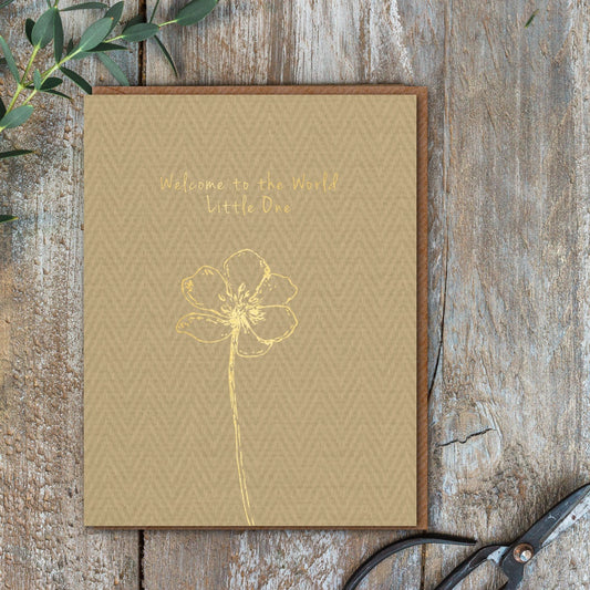 Welcome to the World Little One Card (Cello-Free)