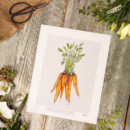 The Kitchen Garden Carrots 10x12" Fine Art Print