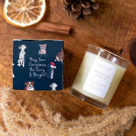 Christmas Dogs (Winter Love) Mini Votive Boxed Candle