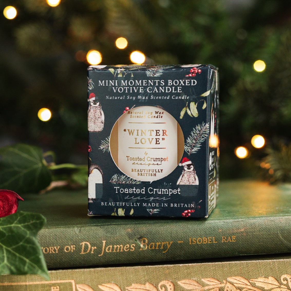 Christmas Penguins (Winter Love) Mini Votive Boxed Candle