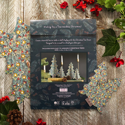 Set of 4 Christmas Tree Forest Table Decorations
