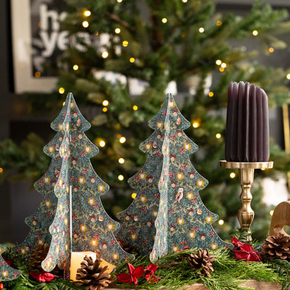 Set of 4 Christmas Tree Forest Table Decorations
