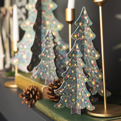 Set of 4 Christmas Tree Forest Table Decorations