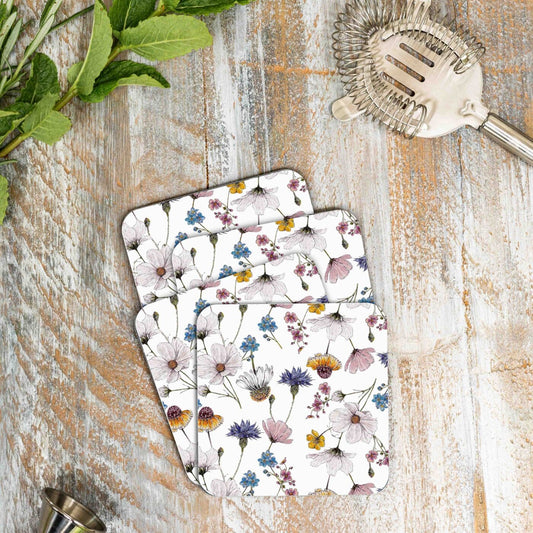 The Regency Gardens (Pure) Set of 4 Coasters
