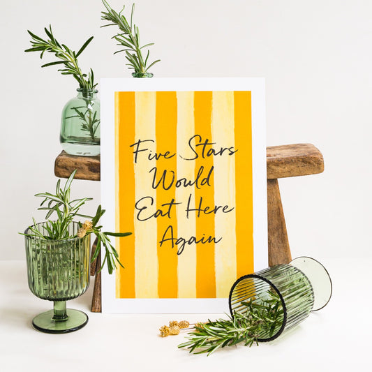 NEW! Five Stars A4 Digital Print