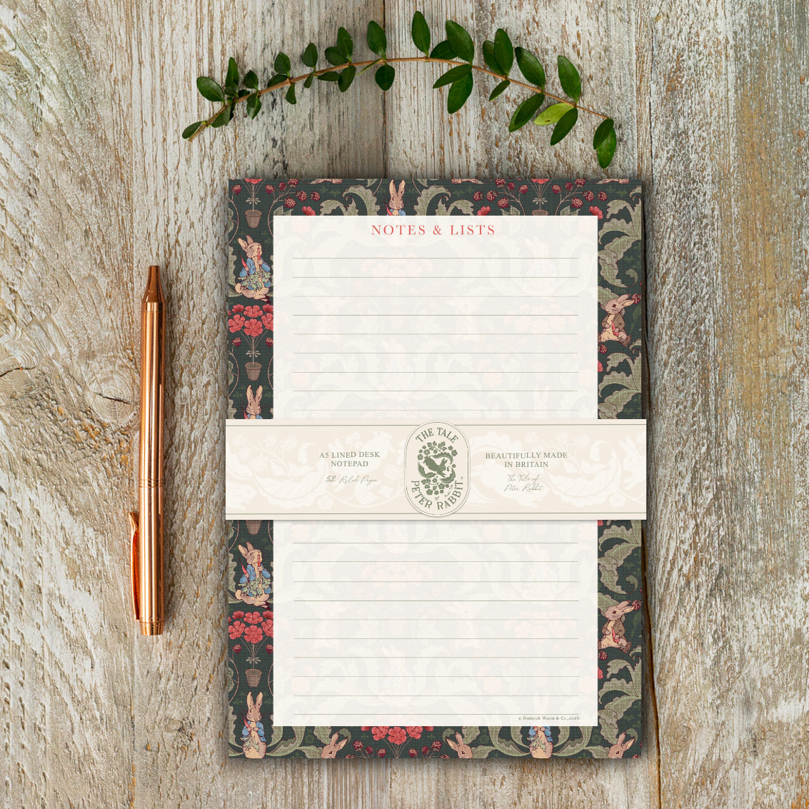 NEW! Peter Rabbit "The Vegetable Thief" (Noir) A5 Desk Pad  (available for dispatch from Feb 2026)