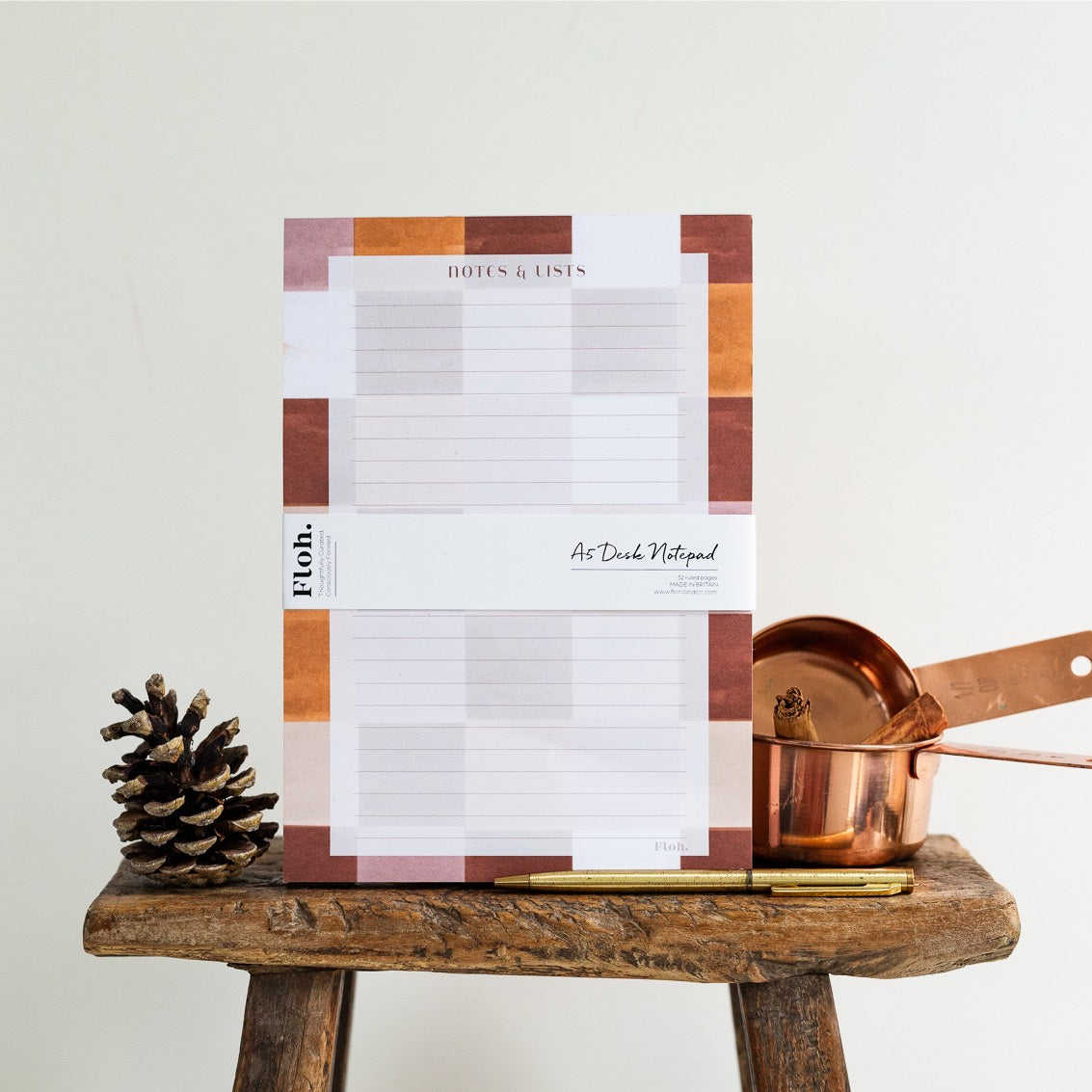NEW! Gingerbread (Checkerboard) A5 Desk Pad (available for dispatch from August 2026)