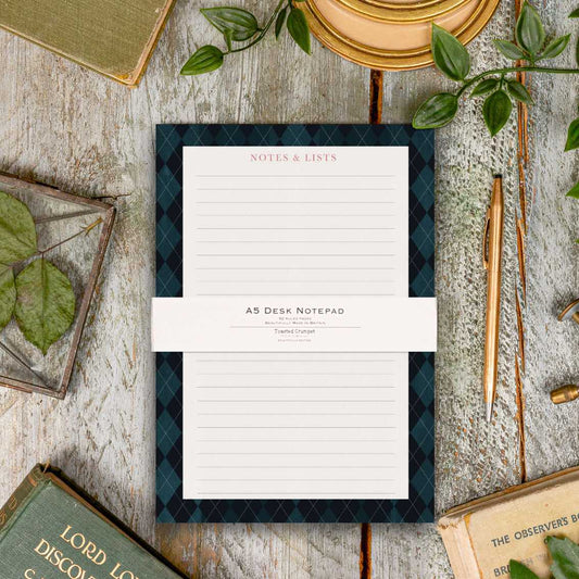 NEW! Midnight (Argyle) A5 Desk Pad (available for dispatch from July 2026)