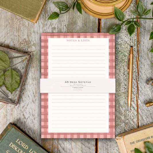 NEW! Heather (Check) A5 Desk Pad (available for dispatch from July 2026)