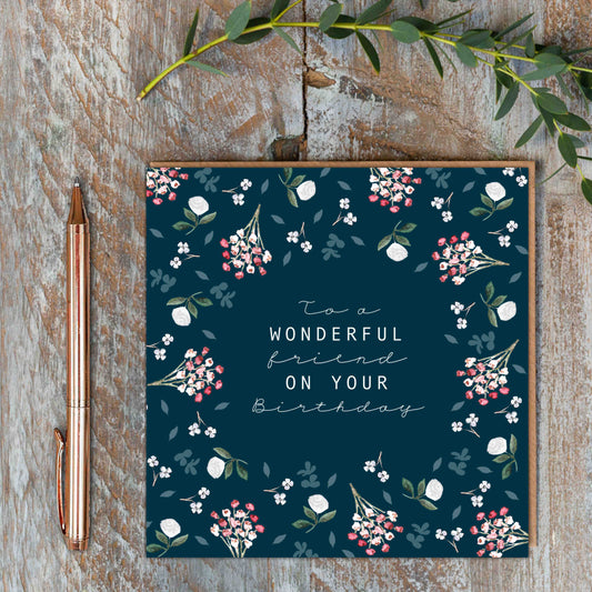 To a Wonderful Friend on Your Birthday Card (Cello-Free)