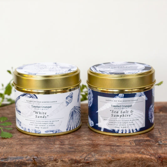 Sea Salt & Samphire Candle in a Matt Gold Tin