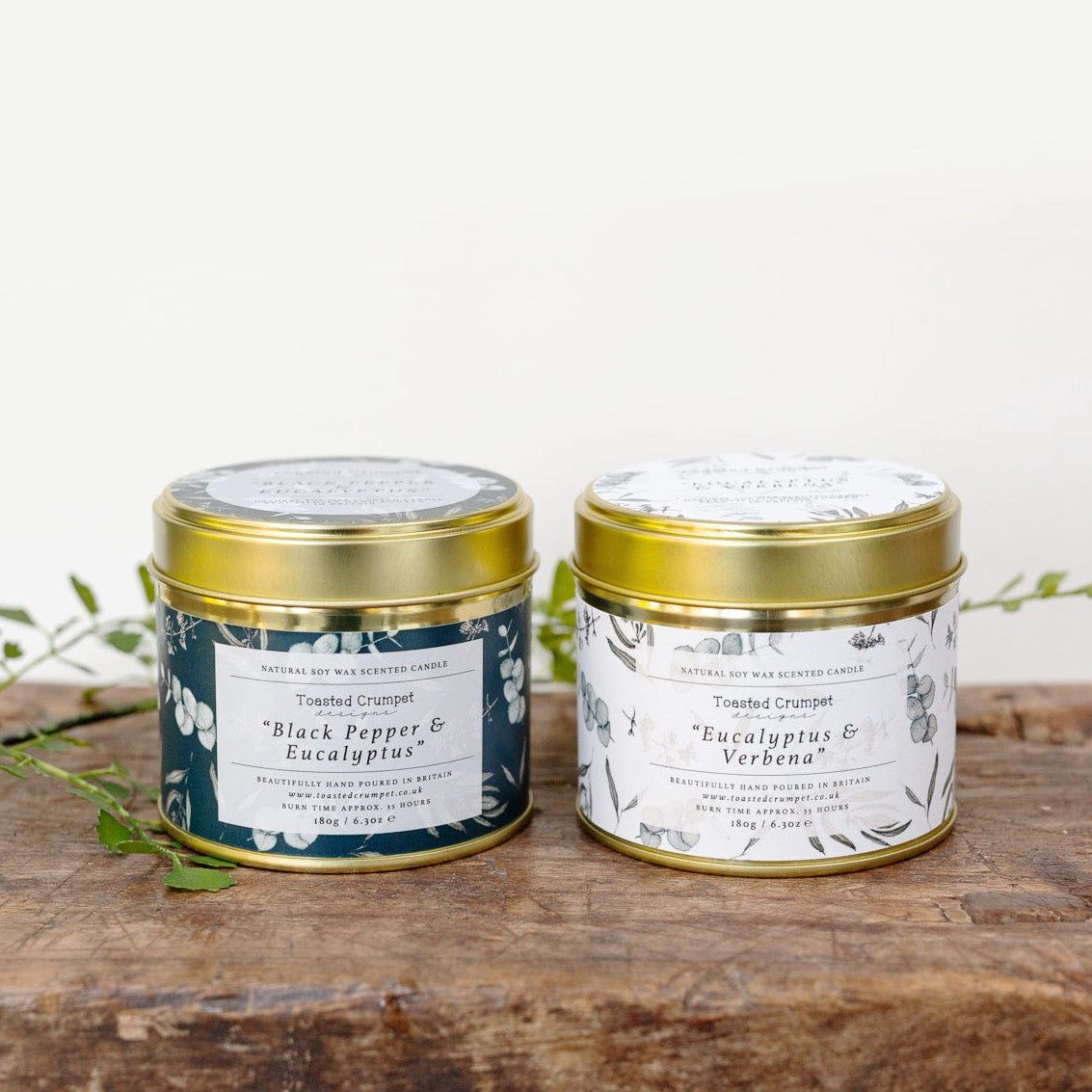 Black Pepper & Eucalyptus Candle in a Matt Gold Tin