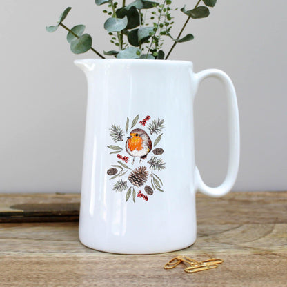 Winter Robin Pint Jug in a Gift Box