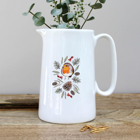 Winter Robin Pint Jug in a Gift Box