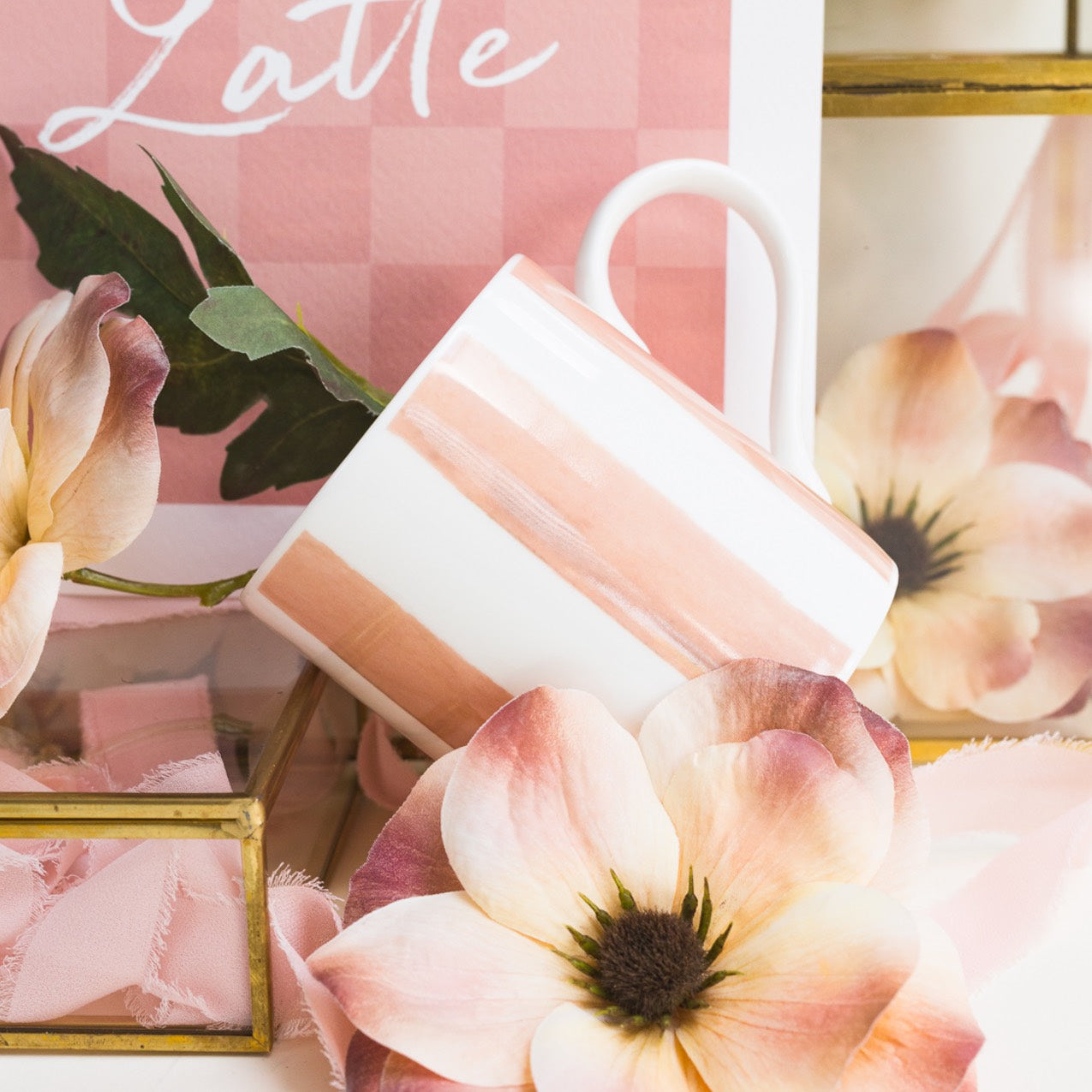 Peach (Stripes) Mug