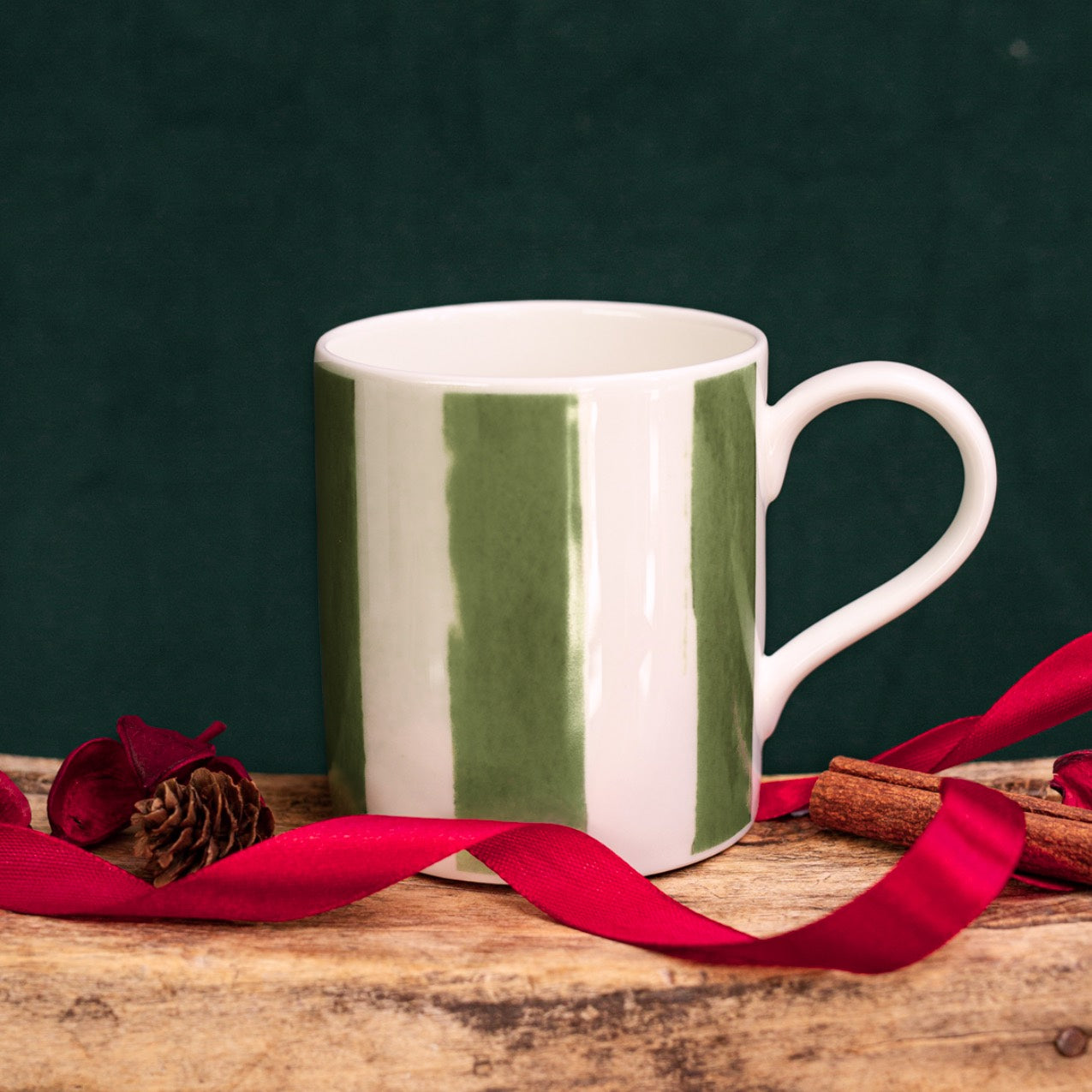 NEW! Forest Green (Stripes) Mug (available for dispatch from August 2026)