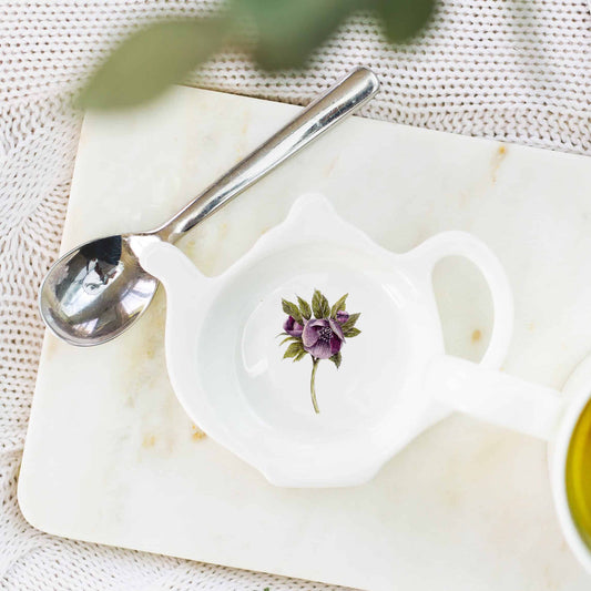 Hellebore Teabag Tidy in a Gift Box
