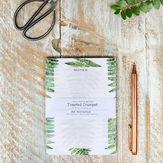 Woodland Fern A6 Jotter Notepad