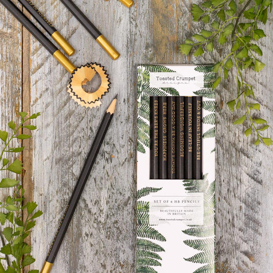 Woodland Fern (Pure) Set of 6 Pencils
