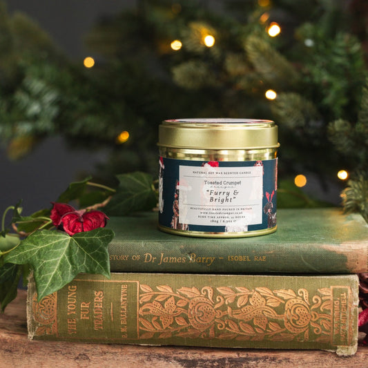 Furry & Bright Candle in a Matt Gold Tin