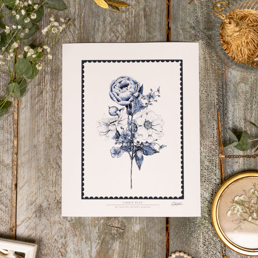 NEW! Jardin Bleu 10x12" Fine Art Print