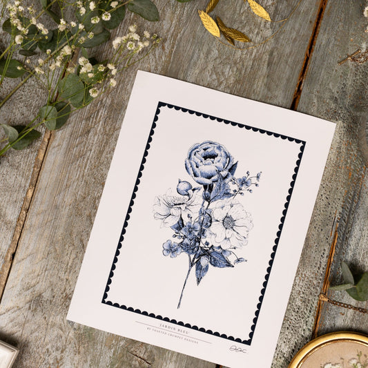 NEW! Jardin Bleu 10x12" Fine Art Print