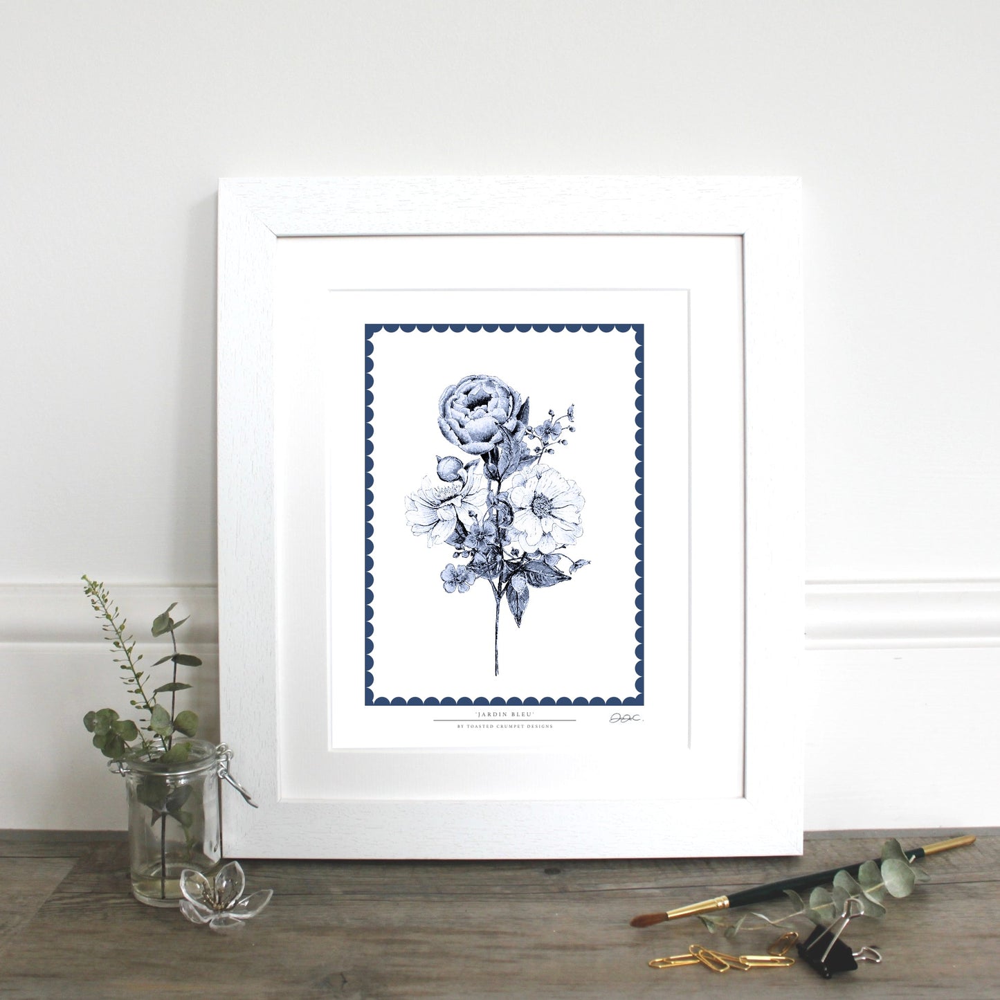 NEW! Jardin Bleu 10x12" Fine Art Print (available for dispatch from Jan 2026)