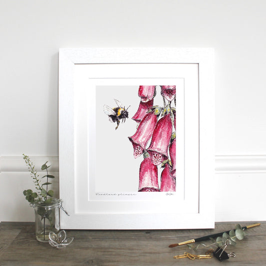 Woodland Glimpse 10x12" Mounted Fine Art Print