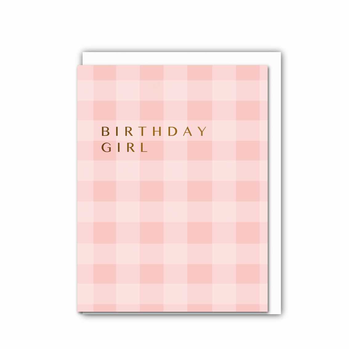 NEW! Birthday Girl (Pink Check) Card (Cello-Free) (available for dispatch from July 2026)