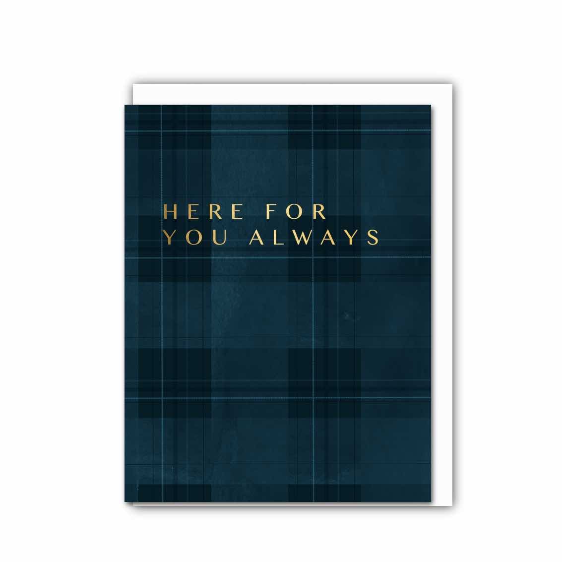 NEW! Here For You Always (Midnight Blue Tartan) Card (Cello-Free) (available for dispatch from July 2026)