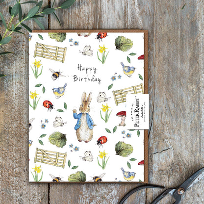 Happy Birthday (Peter Rabbit) Card (Cello-Free)