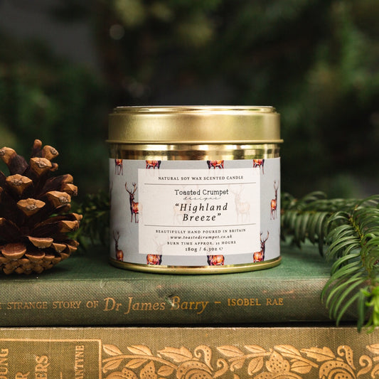 Highland Breeze Candle in a Matt Gold Tin