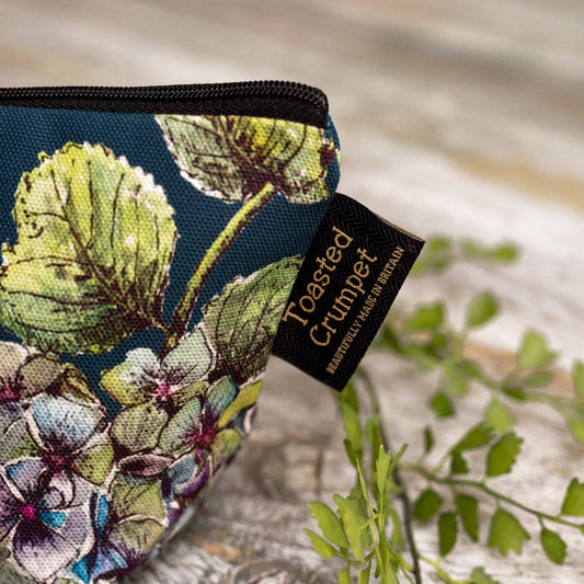 Hydrangea (Noir) Makeup Bag