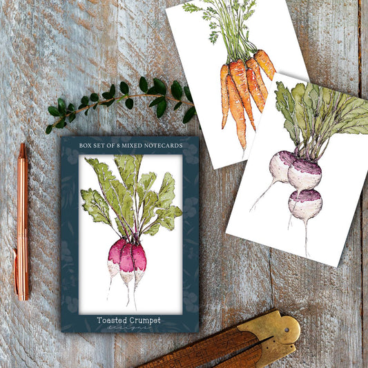 "The Kitchen Garden" Boxed Set of 8 Mixed Notecards