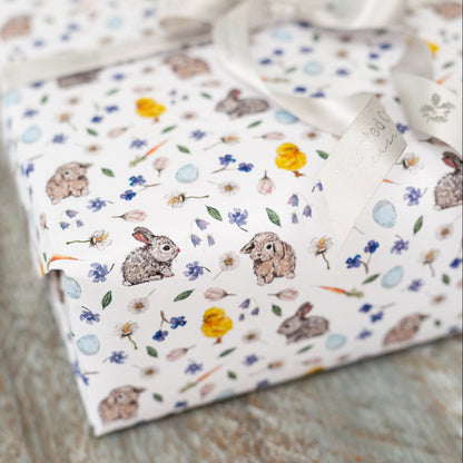 Easter Bunnies & Chicks Gift Wrap Single Sheet