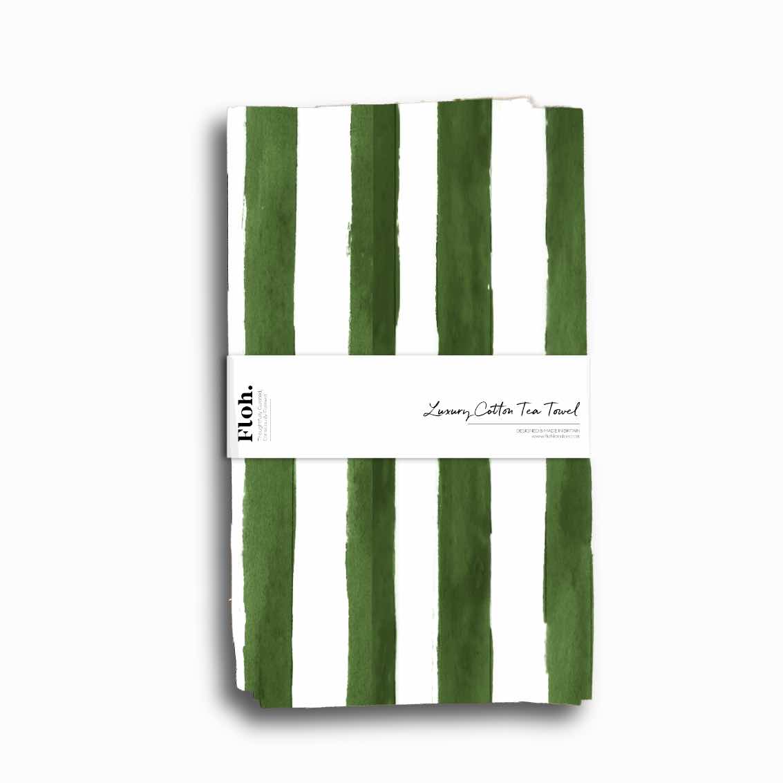 NEW! Forest Green (Stripes) Tea Towel (available for dispatch from August 2026)
