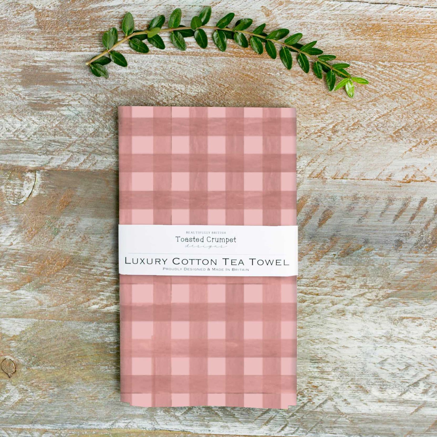 NEW! Heather Blush (Check) Tea Towel (available for dispatch from July 2026)