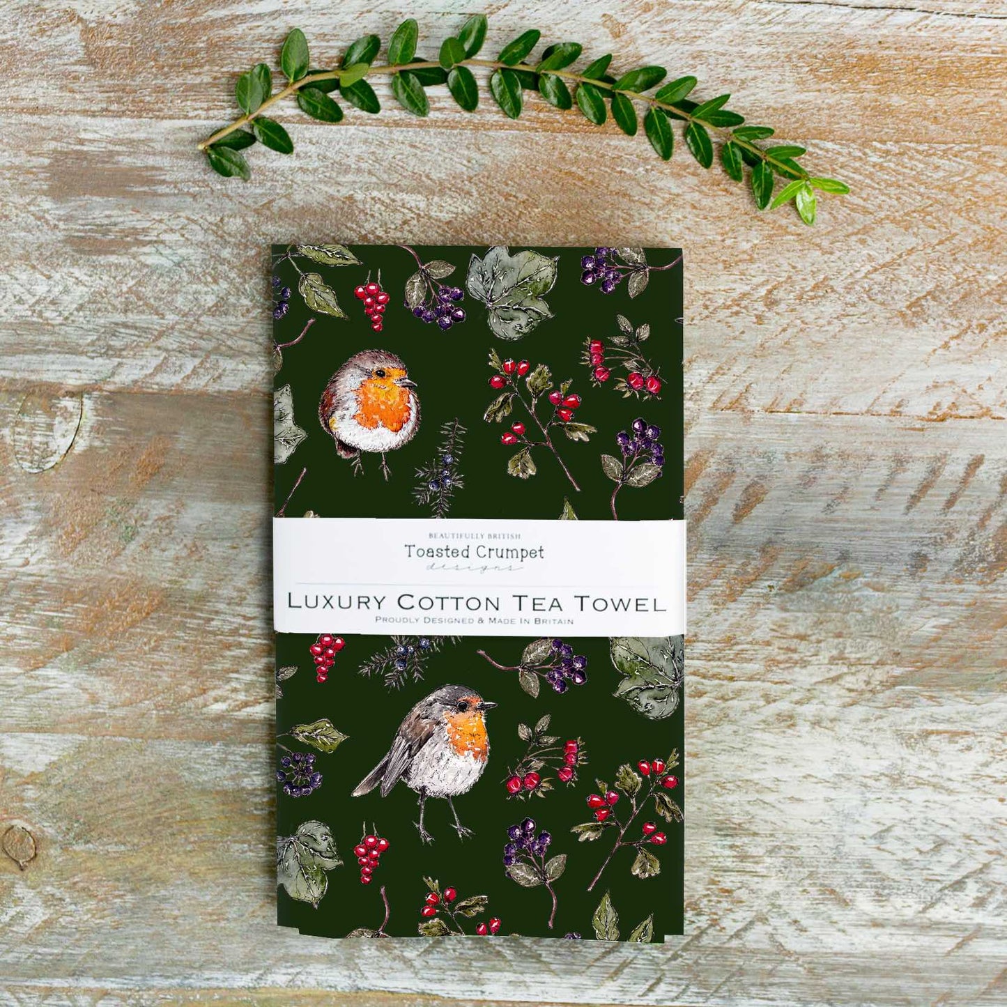 NEW! Hedgerow (Green) Tea Towel (available for dispatch from August 2026)